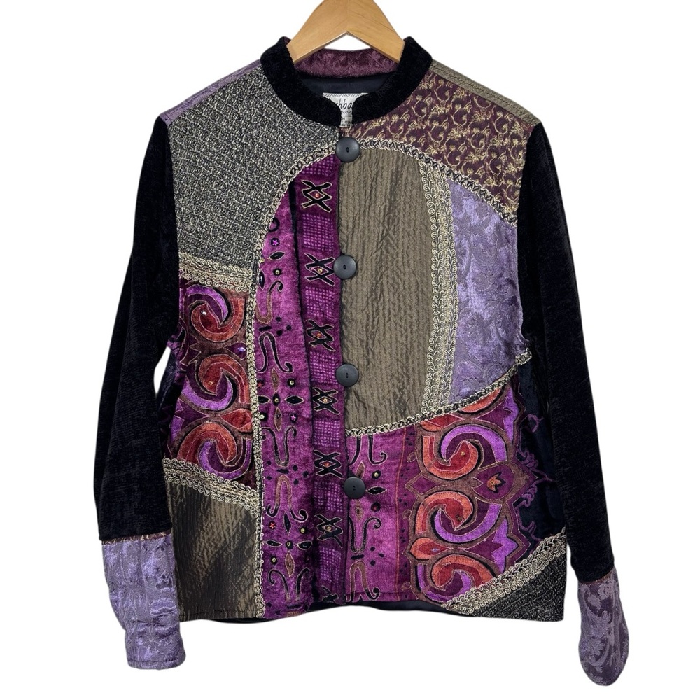 Flashback Vintage‎ Beaded Chenille Patchwork Jacket Y2K